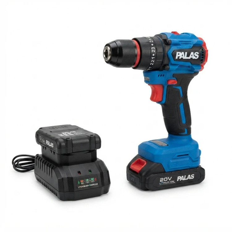 دریل پیچگوشتی شارژی چکشی براشلس پالاس مدل P2420