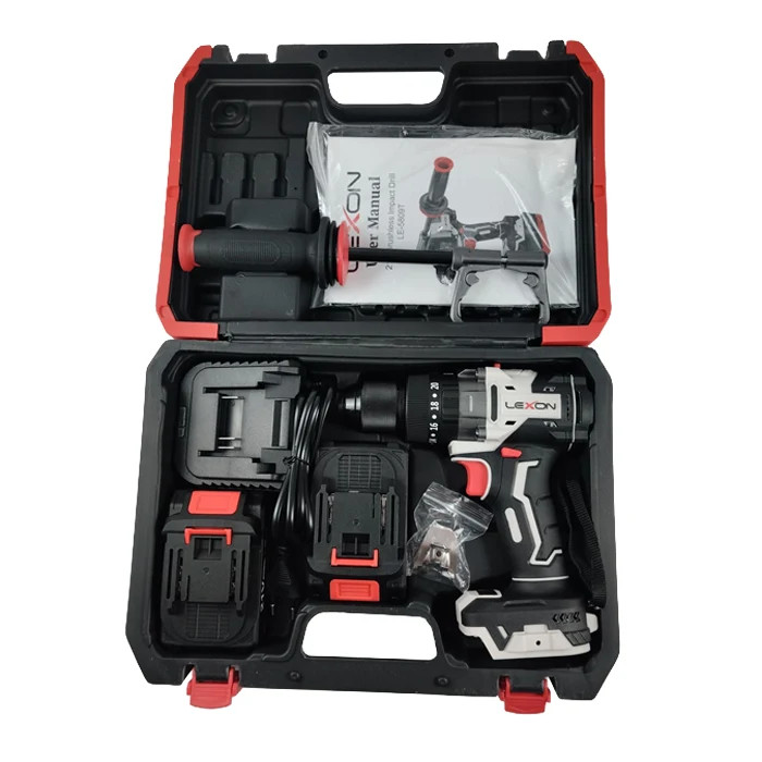 دریل شارژِی چکشی براشلس 21 ولت LEXON مدل LE-5809T