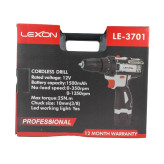 دریل شارژِی 12 ولت 2 باتری LEXON مدل LE-3701