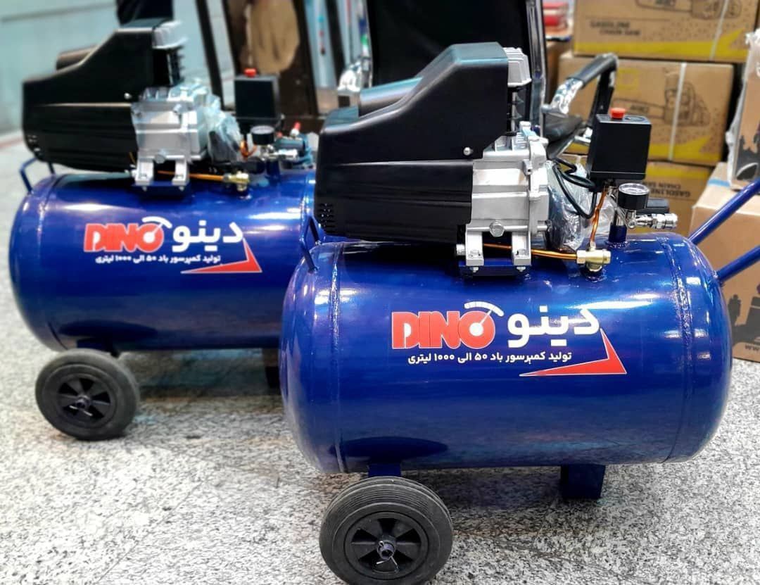 پمپ کمپرسور باد 100 لیتری روغنی (کوبله) دینو مدل 100L