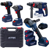 مجموعه بتنکن، پیچگوشتی، فرز و بکس براشلس اکتیو مدل AC-3224BL