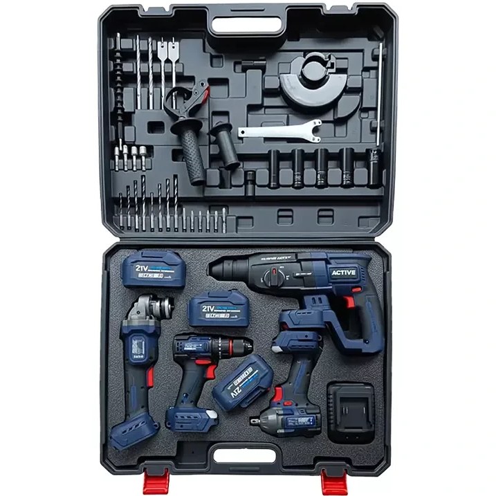 مجموعه بتنکن، پیچگوشتی، فرز و بکس براشلس اکتیو مدل AC-3224BL